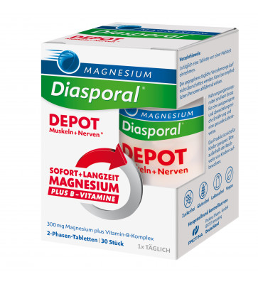 Magnesium-Diasporal® DEPOT Muskeln + Nerven, 2-Phasen-Tabletten
