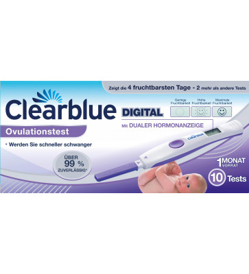 Clearblue DIGITAL Ovulationstest mit dualer Hormonanzeige